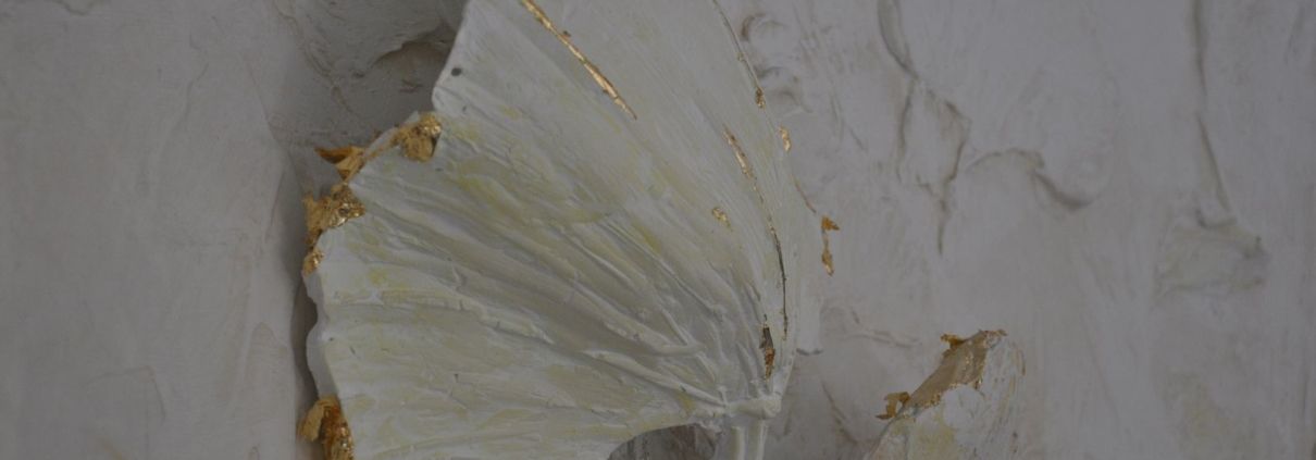 Ginkgoblattskulptur - Massiv - Ornamentik